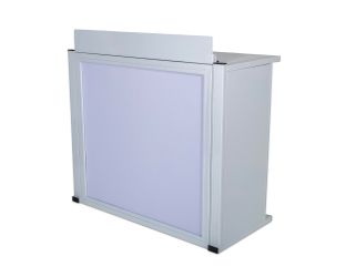 Headliner HL30081 Solana Portable DJ Booth with Carry Bag - White