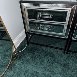 Two mirrored nightstands