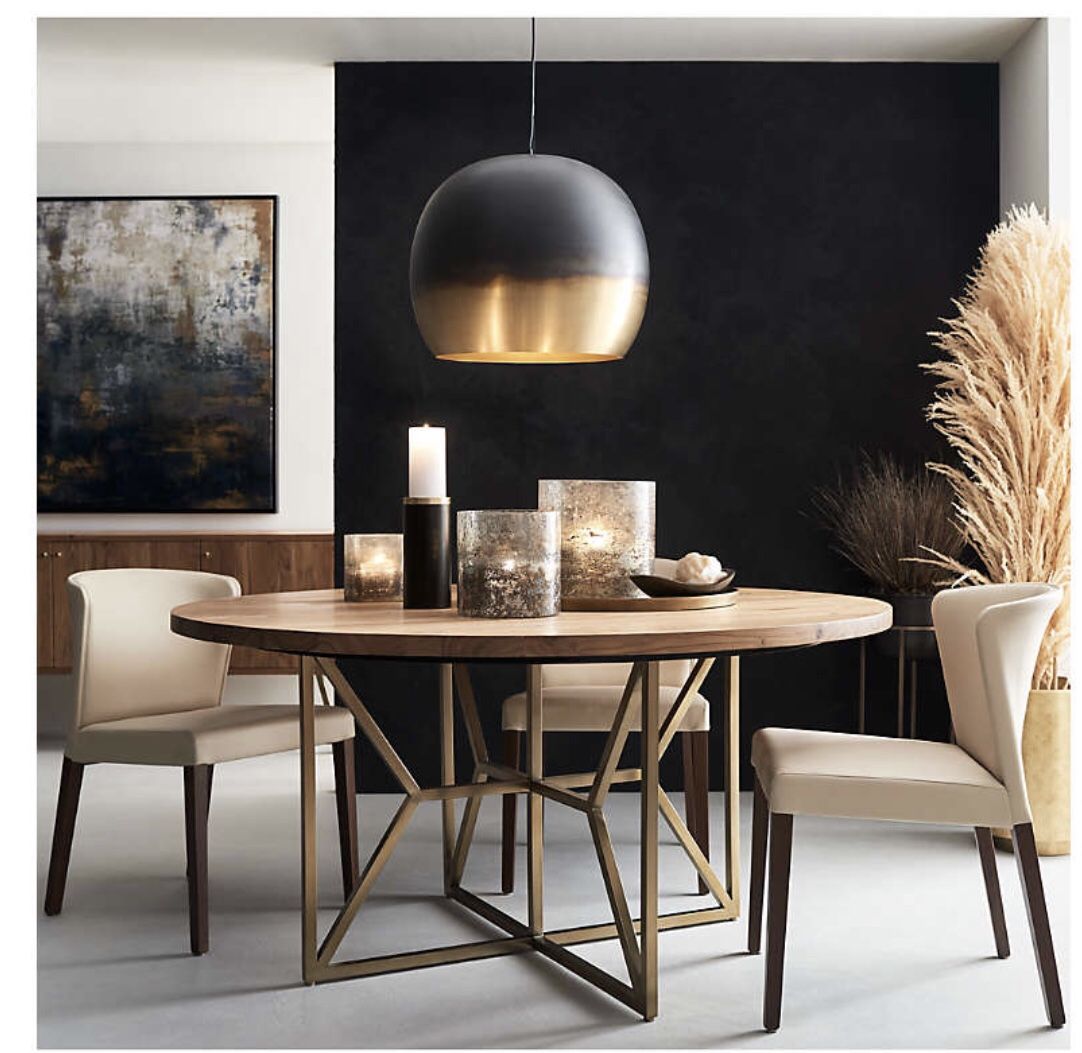 Crate & Barrel Elara Metal Globe Light - New