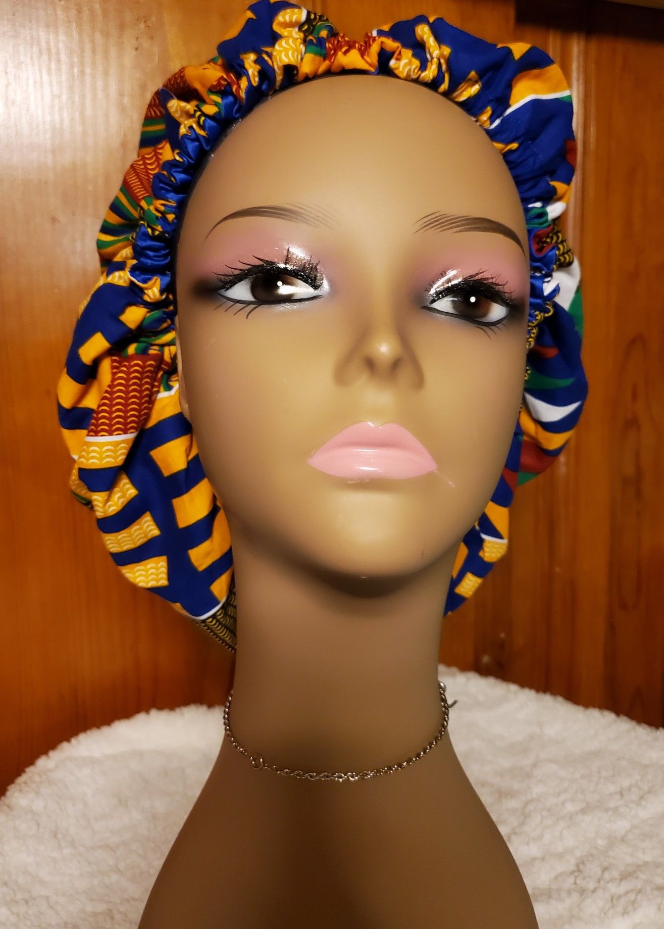 African print hair bonnets or Scrub caps or theater caps with satin lined