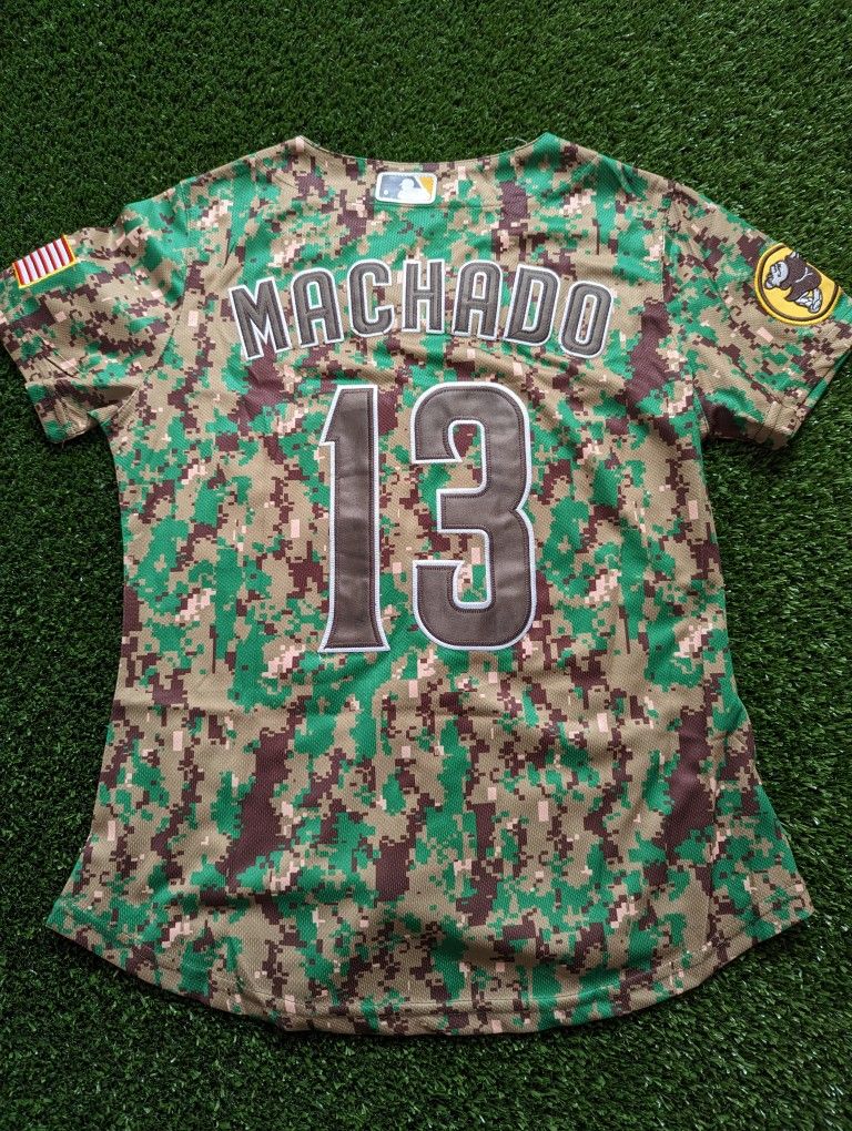 San Diego Padres Women's Jersey Machado Jersey Military Camo Jersey