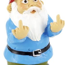 Gnometastic Mini Gnomes - Middle Finger Gnome 3.5in, Naughty, Funny Garden Gnomes Decoration for Yard, Outdoor Lawn Ornament, Fairy Garden, and Home D