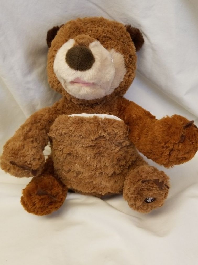 Stuffed Brown Bear With Storybook Belly