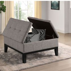 Brand New Light Grey Storage Ottoman