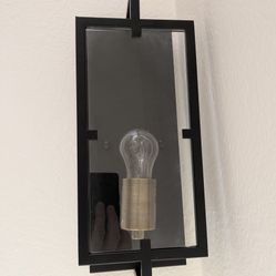 4.7" 1-Light Black Rectangle Industrial Wall Sconce