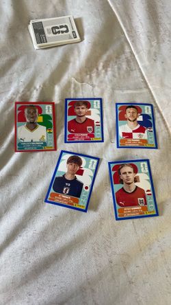I’m open to trades  panini cards blue and red border if you want to trade for the red border I at least want 3 white border ones and if you want to tr