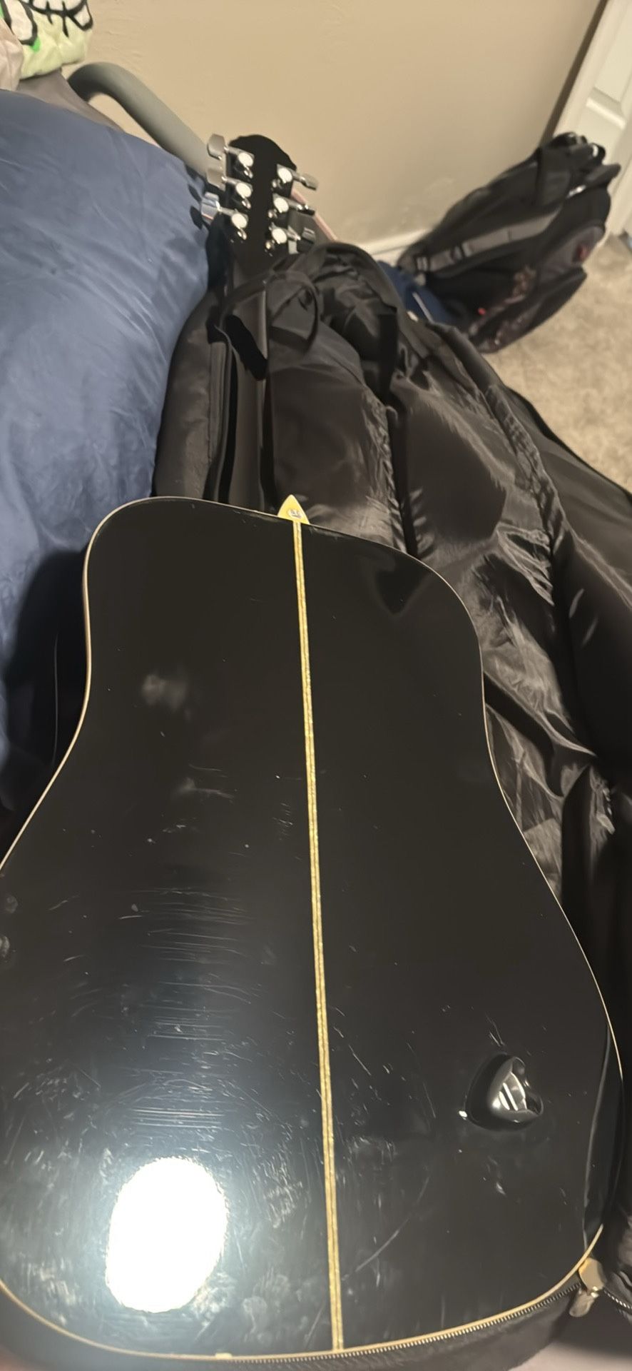 Oscar Schmidt Og1B 3/4 Size Dreadnought Acoustic Guitar (high Gloss Black)