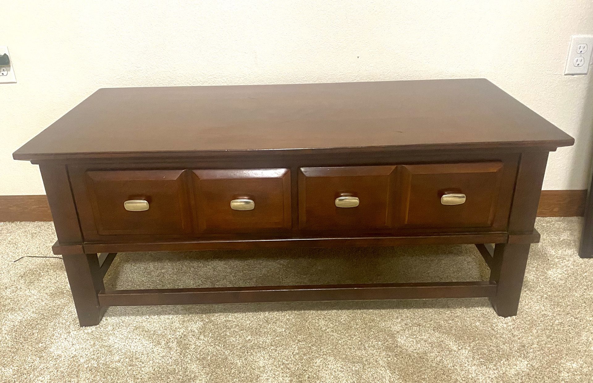 Mahogany Table With Two Drawers