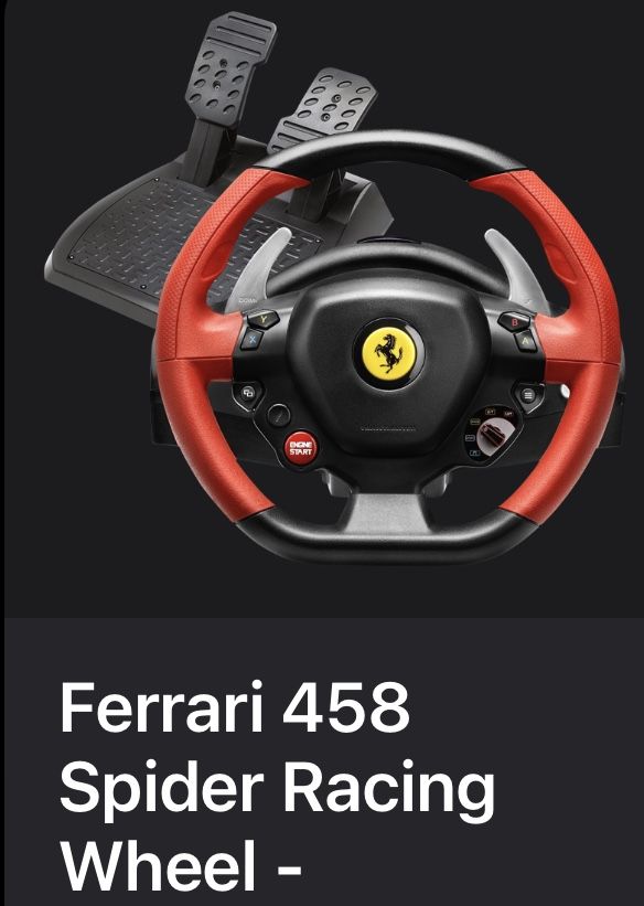 Xbox Ferrari 458 Spider Racing Wheel