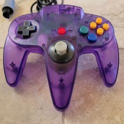 N64 Controller - Transparent Purple - Nintendo 64 Joystick 