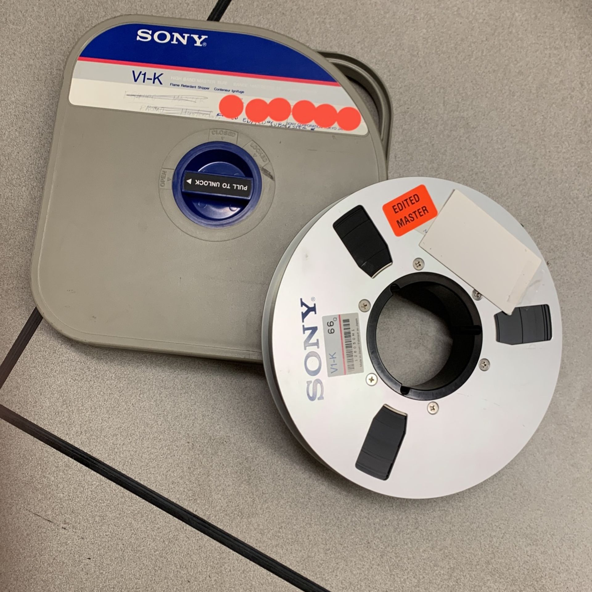 1” Video Tapes30-60 90 & 2 Hr Price For Each Tape. W Metal Reel