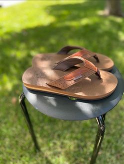Men's Leather Flip Flops . Size 7