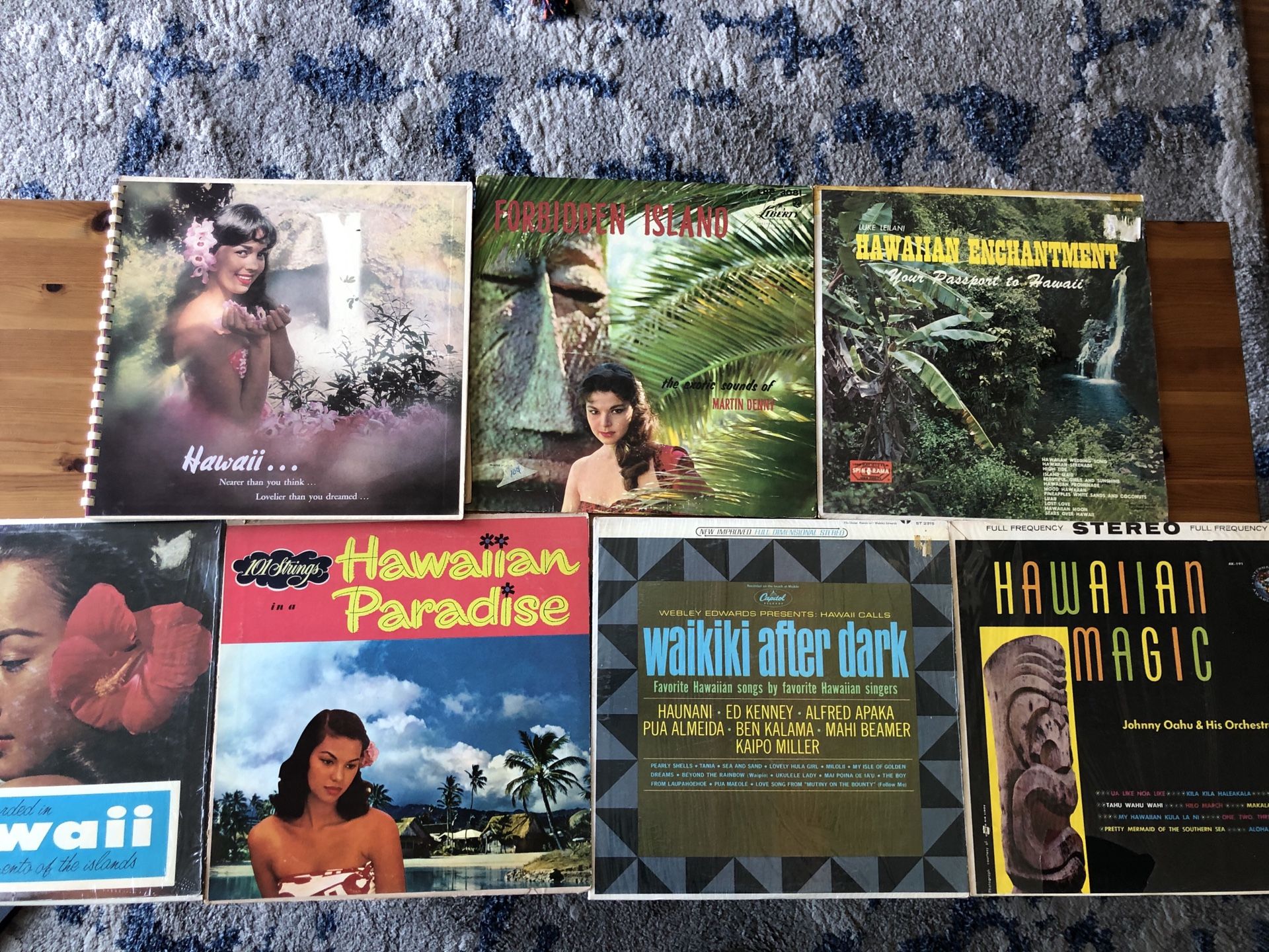 Hawaii Themed Vinyl Record Lot (7)