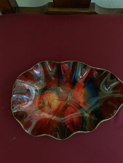 Seetusee Mayfair art glass tray from 70’s