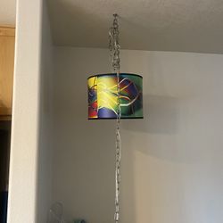 Plug-in Swag Pendant With Tyedye Shade