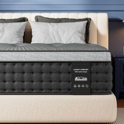 10 inch Firm Hybrid Twin Mattress in a Box – 5-Zone Support, Hotel Comfort