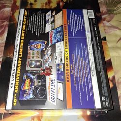 40TH ANNIVERSARY BACK TO THE FUTURE TRILOGY 4K ULTRA HD, BLU-RAY, DIGITAL CODE COLLECTIBLE GIFT SET...NEW...SMOKE FREE HOME...$274 OBO...