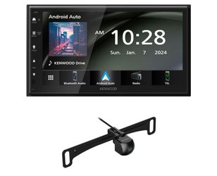 KENWOOD DMX4710S Digital Car Stereo (50W x 6-Ch), Apple CarPlay & Android Auto Compatible, Bluetooth-Enabled Head Unit with 6.8" LCD Display | Plus KE