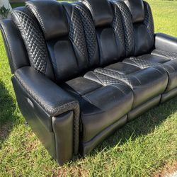 Black Leather Sofa