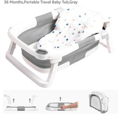 Foldable Bathtub With Thermometer For Infants
