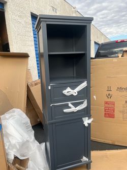 Solid Wood Accent Cabinet 20in. W x 16in. Grey Freestanding Cabinet