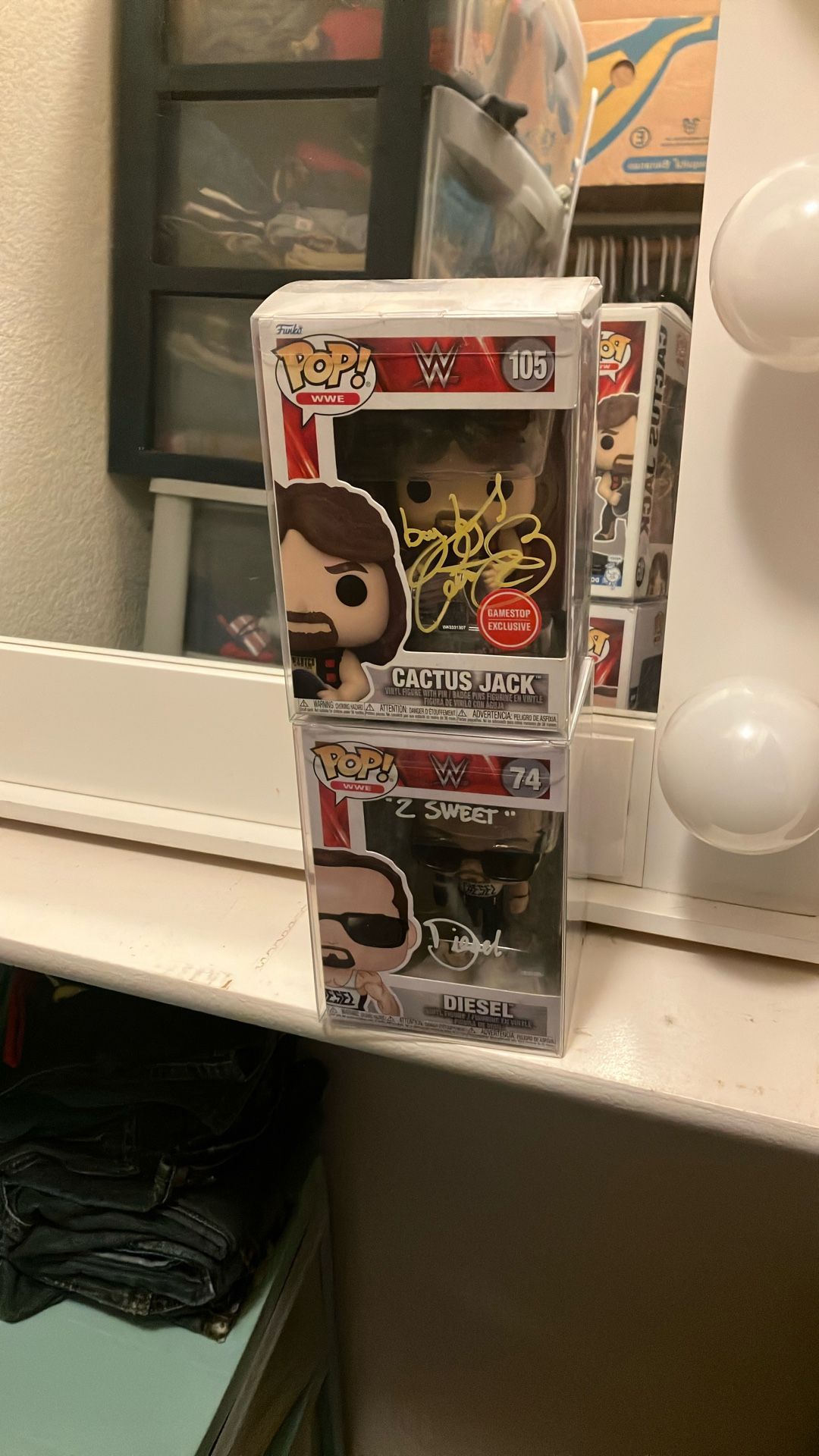 WWE Funko Pops Autographed