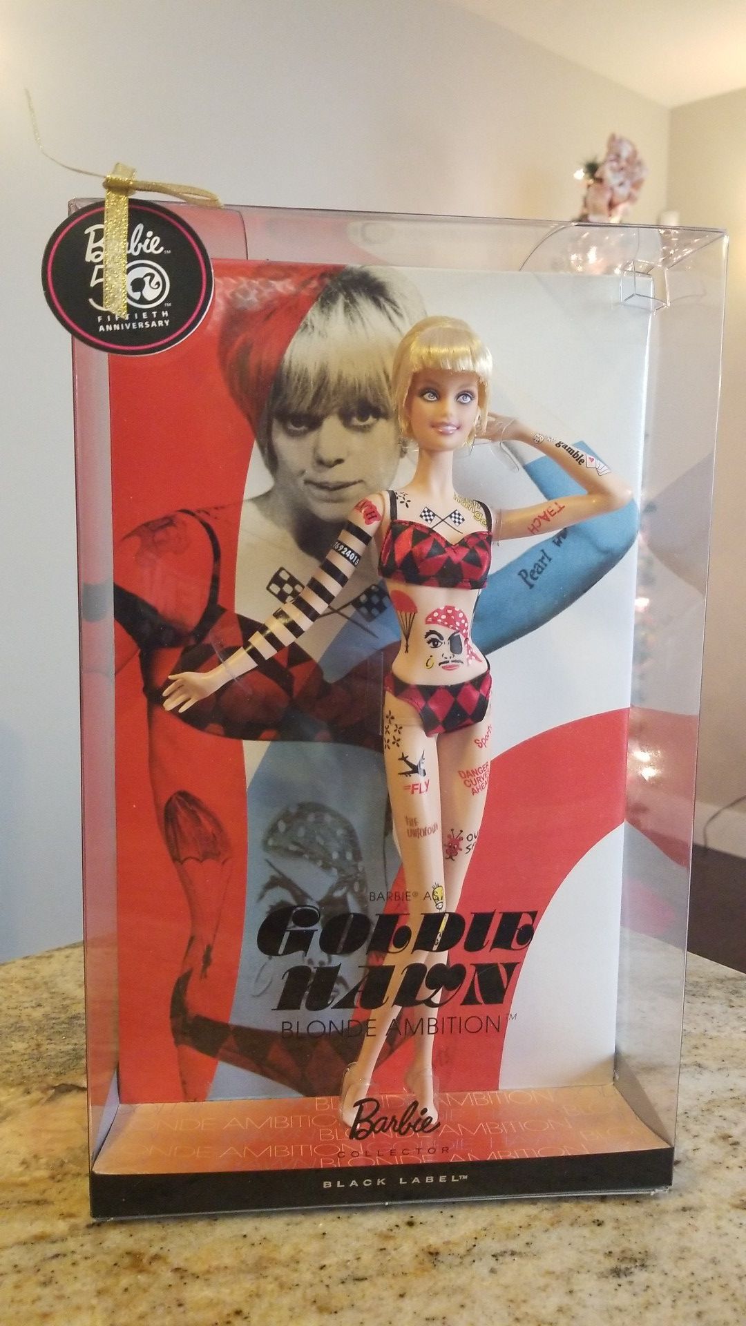 Retro Goldie Hawn 50th Anniversary Collectible Barbie Excellent Condition