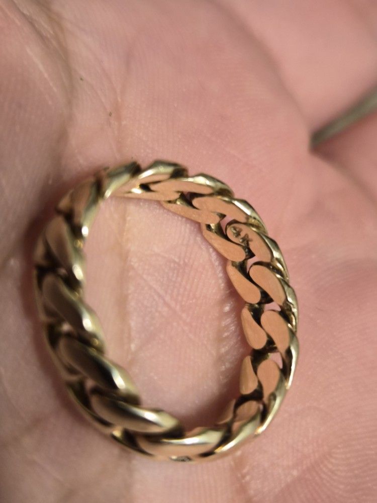 14k Gold Cuban Link Ring