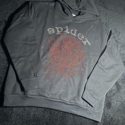 HEAVYWEIGHT RHINESTONES SPIDER HOODIE 