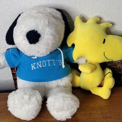 Peanuts Snoopy plush & Woodstock Plush Best Friend Soft Stuffed Animal White