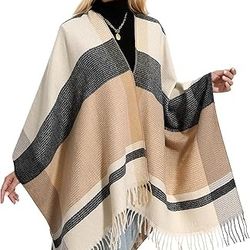 NEW Women's Winter Shawl Wrap with Tassels