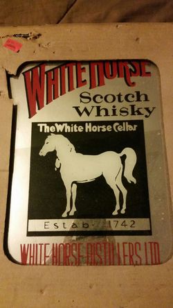 White horse scotch whiskey mirror