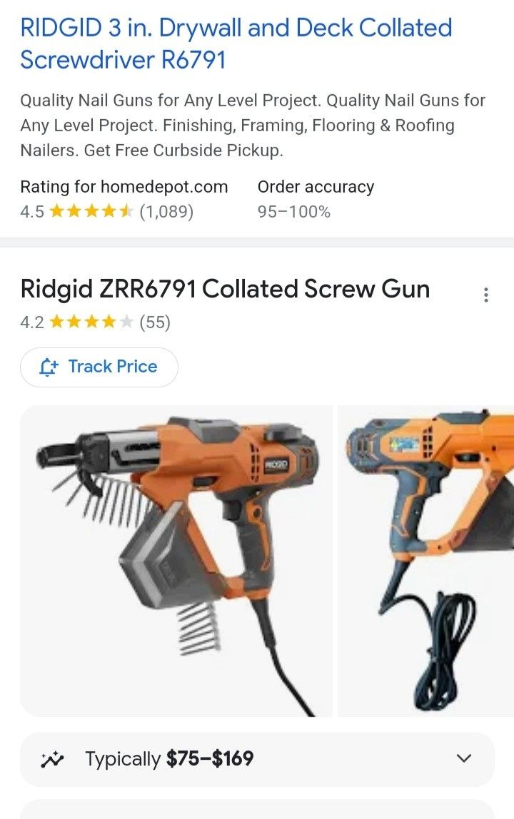 Ridgid Up To 3" Drywall And Decking Rapid Screw Gun for Sale in Los
