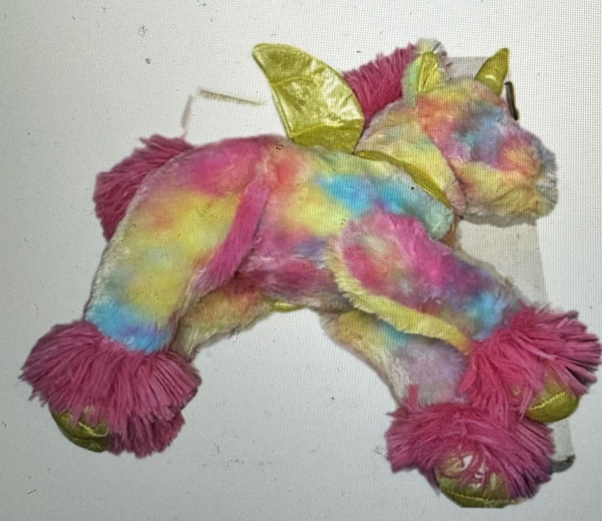 Kids of America Corp Plush Toy Plushie Unicorn Multicolor Tie-Dye Stuffed Animal