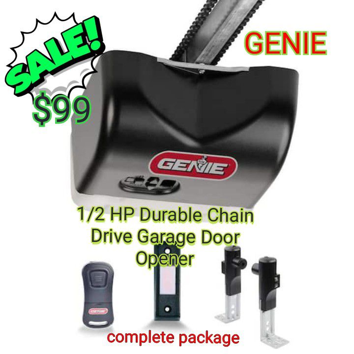 Genie

1/2 HP Durable Chain Drive Garage Door Opener

