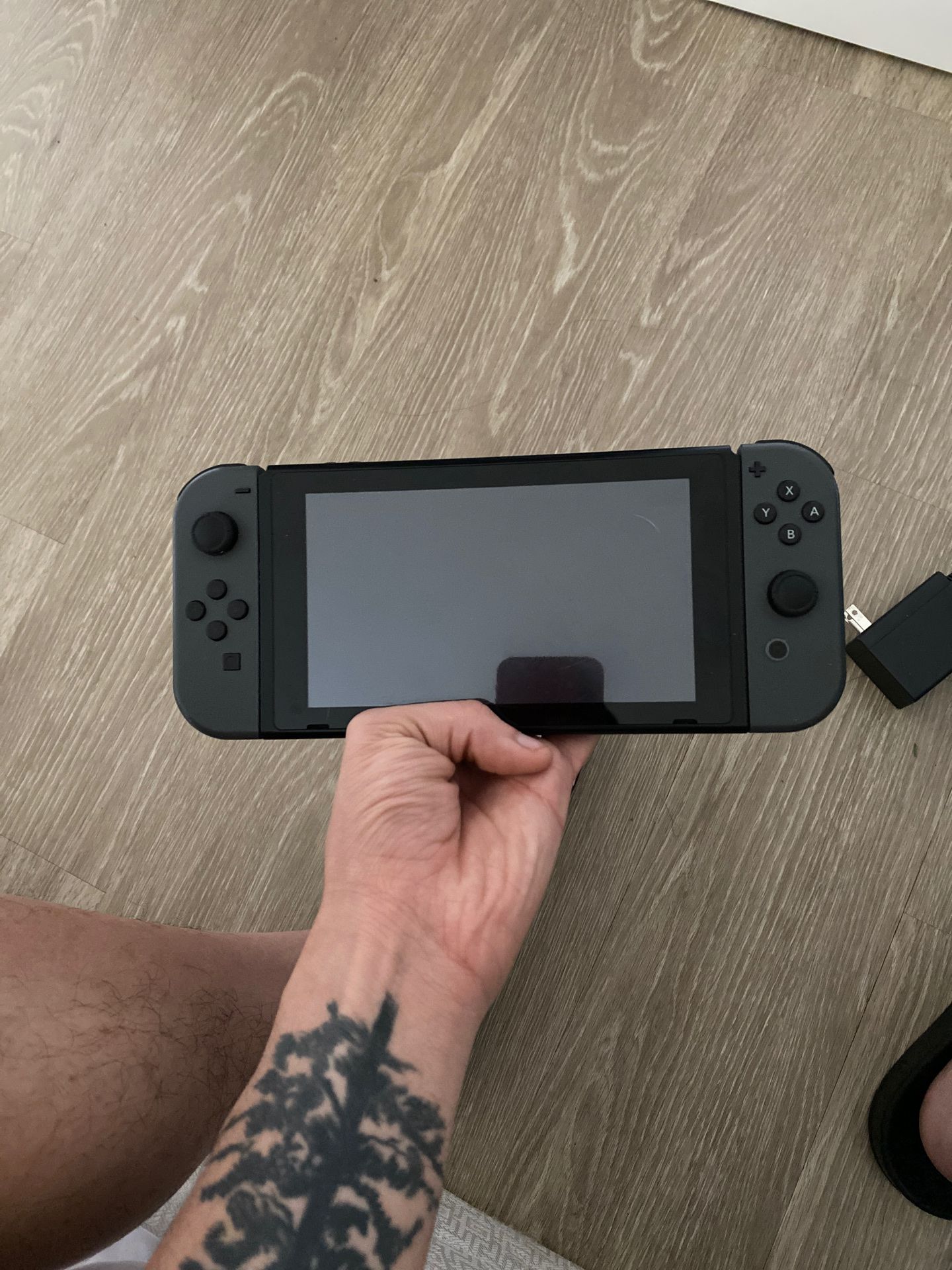 Nintendo Switch - Like New! Comes with two wired controllers and Super Mario Party