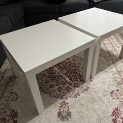 Two Coffee White Tables 