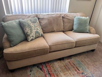 3 cushion beige couch