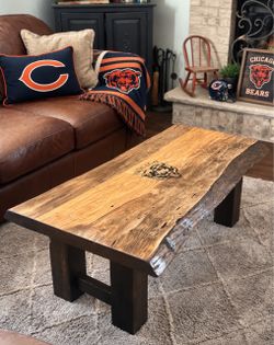 Chicago Bears Live Edge Coffee Table