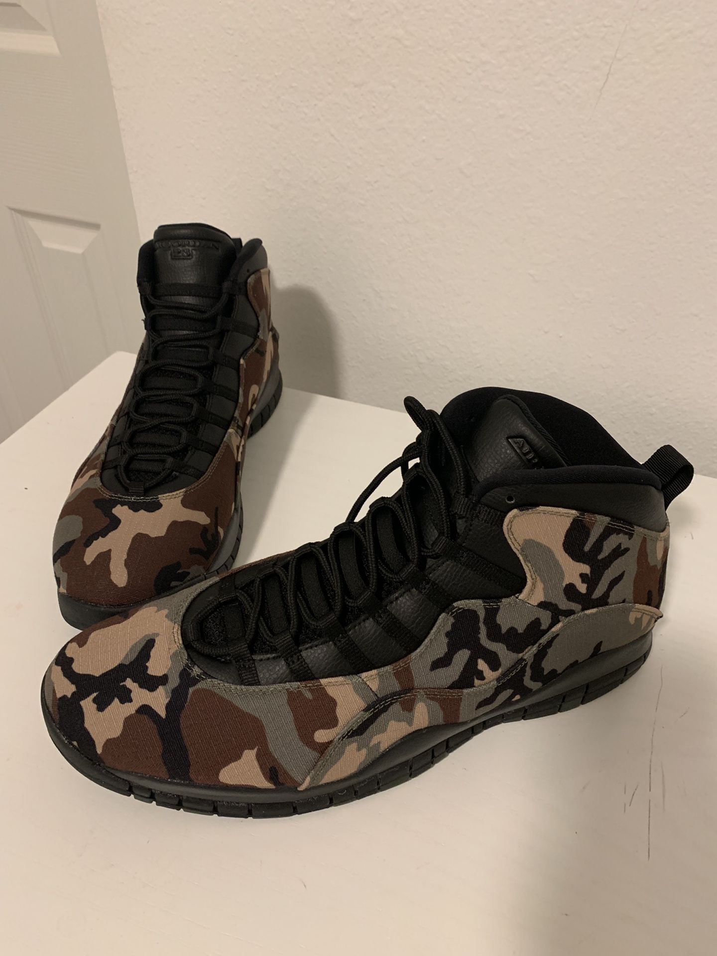 Newly Released Air Jordan 10 Woodland Camo. Rare Size 18. Open to Offers
