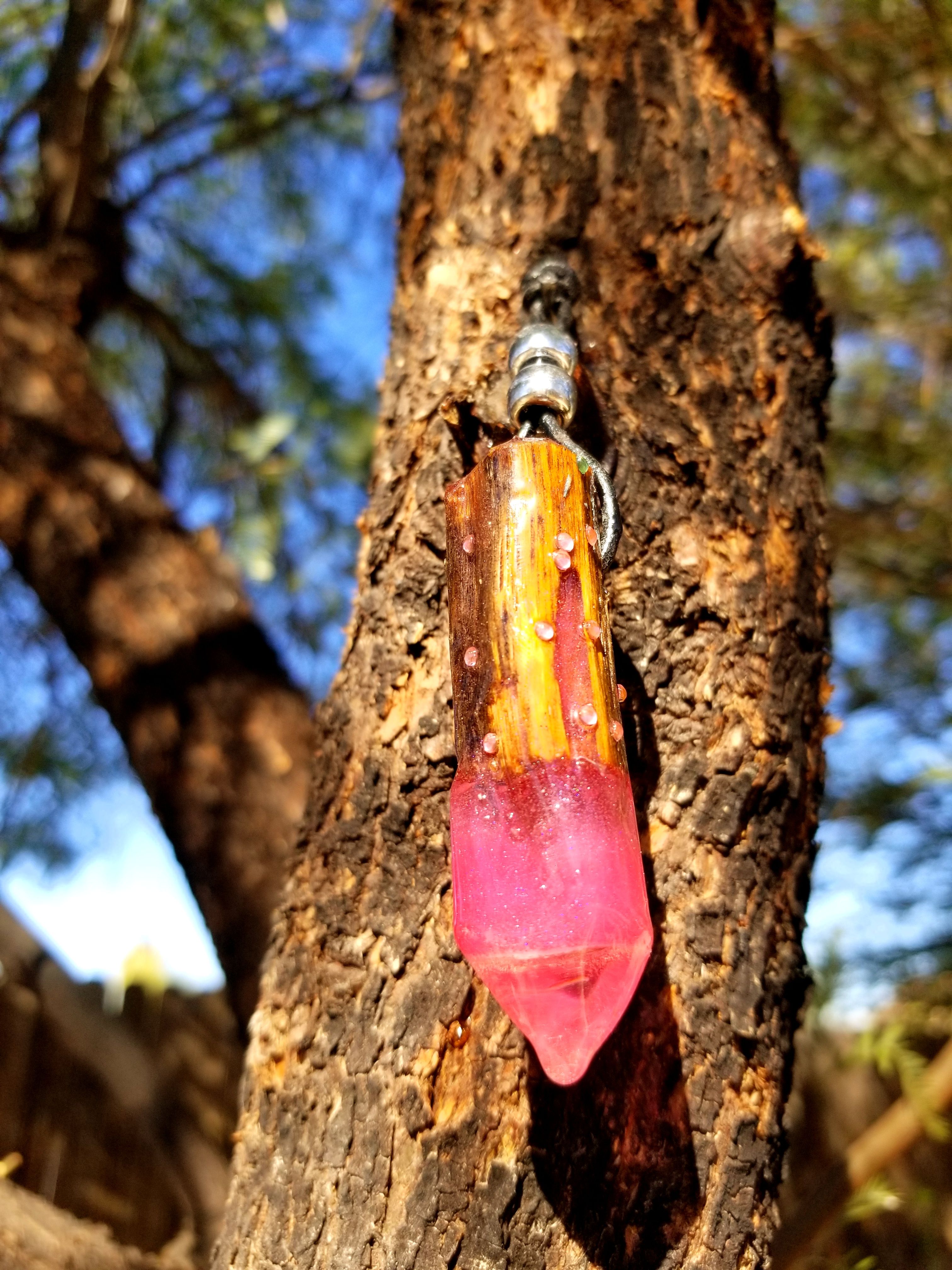 Sahuaro crystal keychain