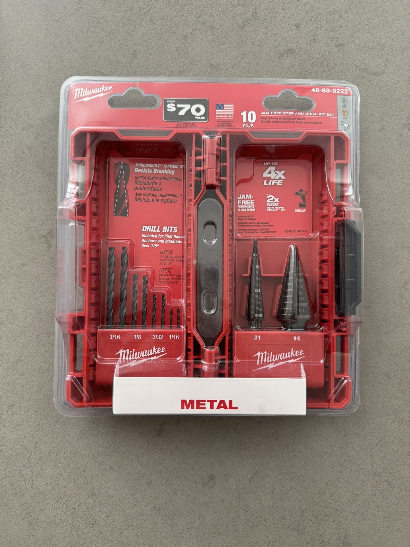 Milwaukee Black Oxide Step Drill Bit Set
