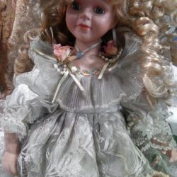 Vintage Porcelain Doll 