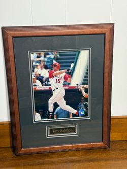 ⚾ Framed Tim Salmon Los Angeles Angels Photo Display ⚾