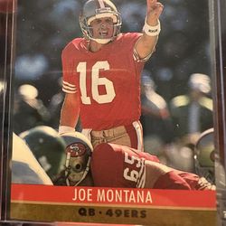 Joe Montana Error Card Rare Different Back