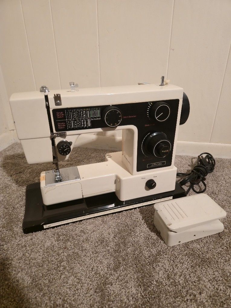 Sewing Machine Free Arm Sewing Machine JCPenney Nelco Zag 6915 Free-Arm Convertible Vintage Sewing