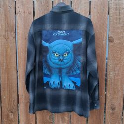 Large Flannel With Rush Back Patch 