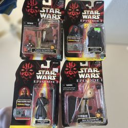 Star Wars Episode 1 Vintage 1999 Carded Lot - Darth Maul & Accessory Sets