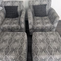 Swivel Chair + Ottoman 