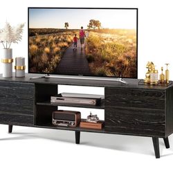Modern Entertainment Center with Storage Cabinets,